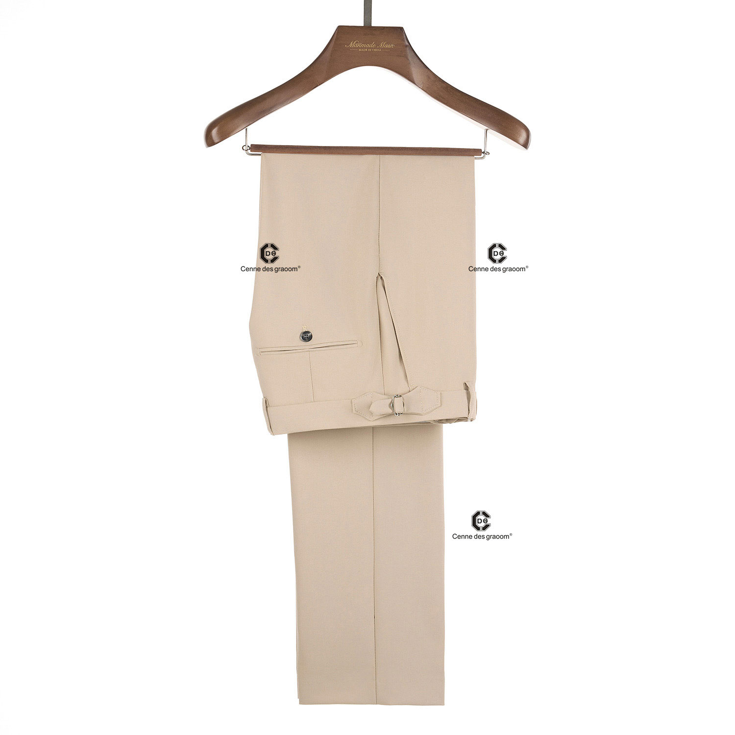 2025 Men's Classic Beige CDG 2-Piece Elegant Slim Fit Business Wedding Suit | Model 301