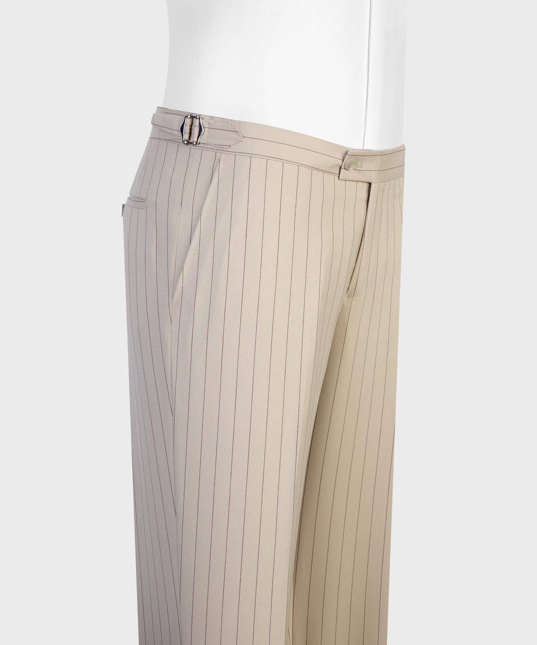 2-Piece French Prestige Classic Almond Aristocrat Stripe Suit | Model DATMAX ST912